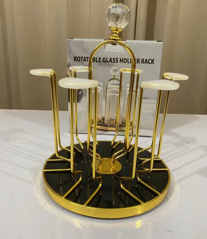 Rotatable Glass Holder Rack-✨ রান্নাঘর হোক আরও সুন্দর, গোছানো ও আধুনিক! 🥛💖